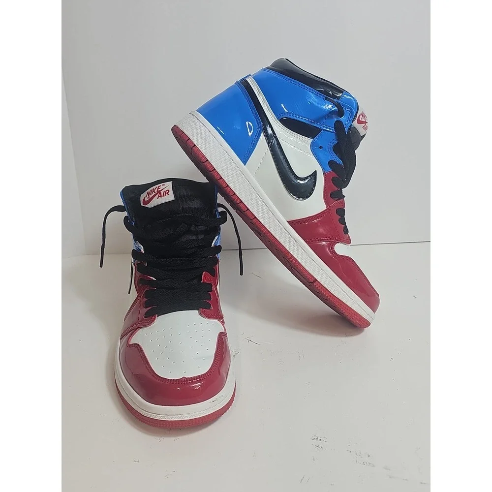 Air Jordan 1 Retro Mens Size 8 High OG Fearless Red/White/Blue/Black CK5666-100